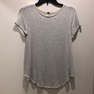 White Top with blue stripe detail